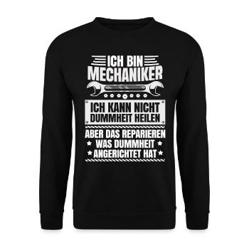 Mechanics gift for car screwdriver mechatronics engineer - Unisex Sweatshirt - black - Front - Alina (178cm) & Michal (187cm)