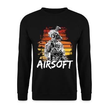 Airsoft / Softair / Softgun / AEG Airsoft Milsim - Sweat-shirt Unisexe - noir - Devant - Alina (178cm) & Michal (187cm)