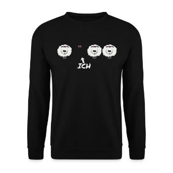 ovins moutons - Sweat-shirt Unisexe - noir - Devant - Alina (178cm) & Michal (187cm)
