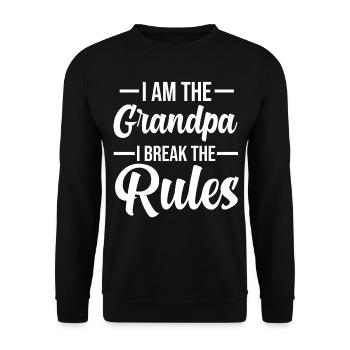 Großvater Großvater - Unisex Pullover - Schwarz - Vorne - Alina (178cm) & Michal (187cm)