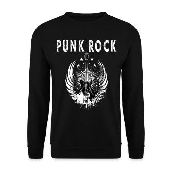 Punk rock - Unisex Sweatshirt - black - Front - Alina (178cm) & Michal (187cm)
