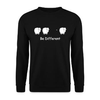 Be Different Black Sheep - Sarcasm Irony - Unisex Sweatshirt - black - Front - Alina (178cm) & Michal (187cm)