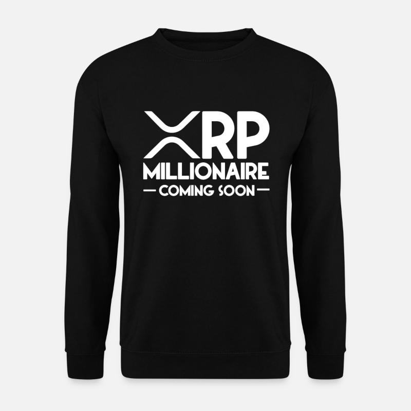 XRP Millionär Kommt Bald Ripple XRP Crypto - Unisex Pullover - Schwarz
