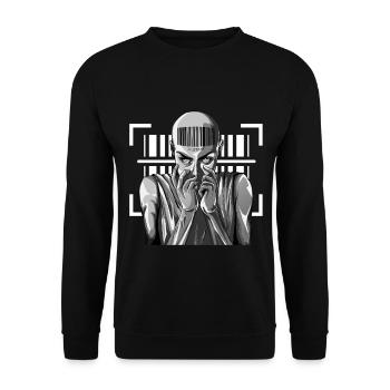 Barcode Punk Outfit - Registered in the system - Unisex Sweatshirt - black - Front - Alina (178cm) & Michal (187cm)