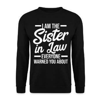 Belle-sœur - Sweat-shirt Unisexe - noir - Devant - Alina (178cm) & Michal (187cm)