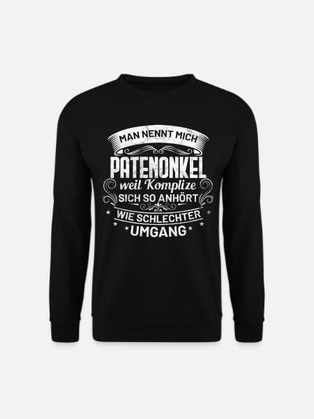 Patenonkel Pate Onkel Komplize lustiger Spruch - Unisex Pullover - Schwarz