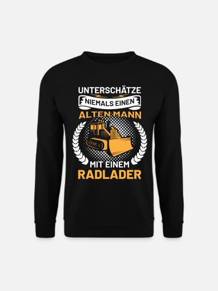 Beruf & Arbeit | Radlader Bauarbeiter & Männer - Unisex Pullover - Schwarz
