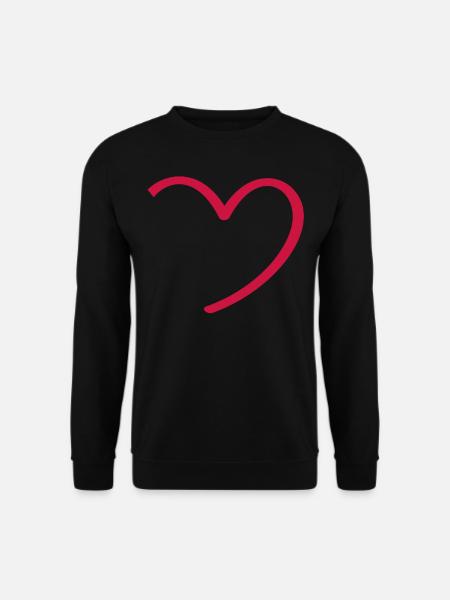 Rot - Herz - Liebe - Unisex Pullover - Schwarz