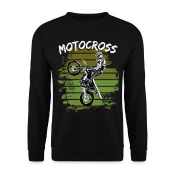 Motocross Design Enduro / Idée cadeau / MX Retro - Sweat-shirt Unisexe - noir - Devant - Alina (178cm) & Michal (187cm)