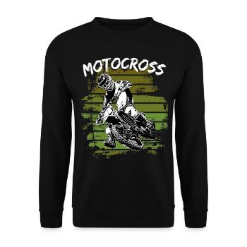 Motocross Design Enduro / Idée cadeau / MX Retro - Sweat-shirt Unisexe - noir - Devant - Alina (178cm) & Michal (187cm)