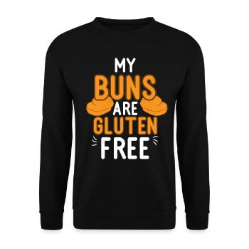 Gluten Glutenfrei Diät glutenfrei zöliakie - Unisex Pullover - Schwarz - Vorne - Alina (178cm) & Michal (187cm)