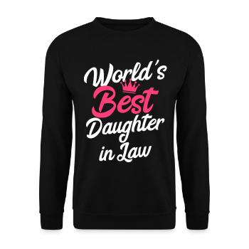 Beste Schwiegertochter - Unisex Pullover - Schwarz - Vorne - Alina (178cm) & Michal (187cm)