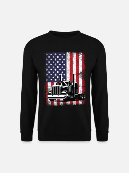 USA Flagge Trucker - Unisex Pullover - Schwarz