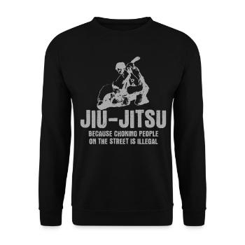Jiu Jitsu Würfelt Leute Bjj Fighter Kampfkunst - Unisex Pullover - Schwarz - Vorne - Alina (178cm) & Michal (187cm)
