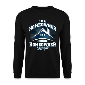 House building construction manager Builder - Unisex Sweatshirt - black - Front - Alina (178cm) & Michal (187cm)
