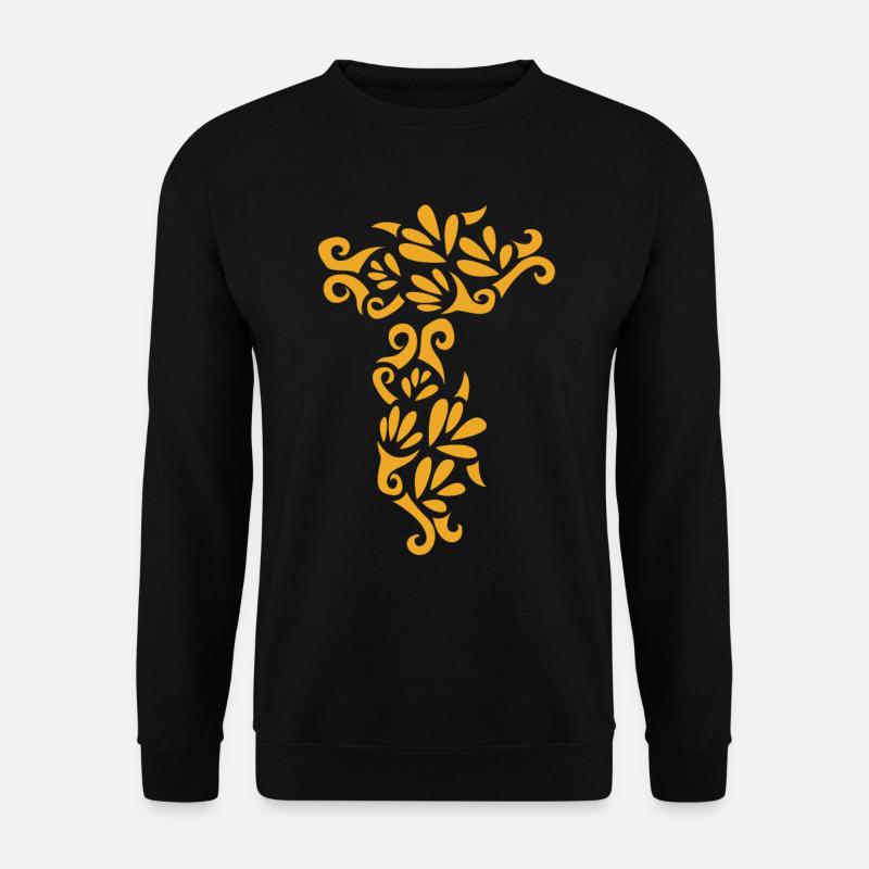 Abstract Rose Yellow - Unisex Sweatshirt - black
