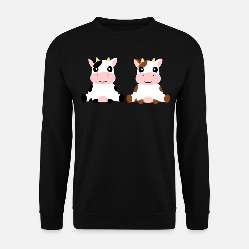 Vache - Bébé - Veau - Enfants - Sweat-shirt Unisexe - noir