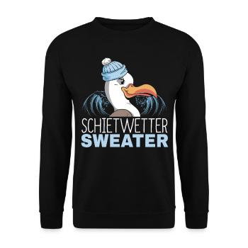 Hamburg Moin Digga Norddeutsch Hamburger Geschenk - Unisex Pullover - Schwarz - Vorne - Alina (178cm) & Michal (187cm)