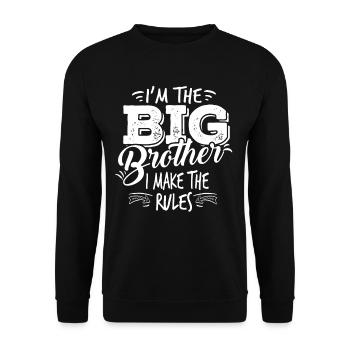 I'm the brother, I make the rules - Unisex Sweatshirt - black - Front - Alina (178cm) & Michal (187cm)