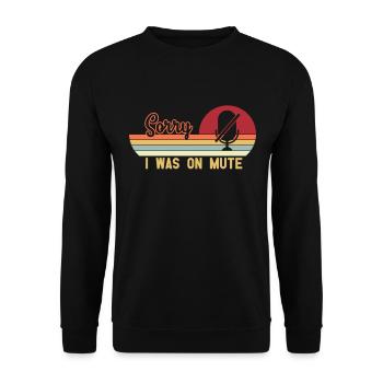 Sorry i was on mute - Unisex Sweatshirt - black - Front - Alina (178cm) & Michal (187cm)