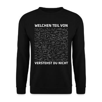 Welchen Teil von verstehst du nicht - Unisex Pullover - Schwarz - Vorne - Alina (178cm) & Michal (187cm)