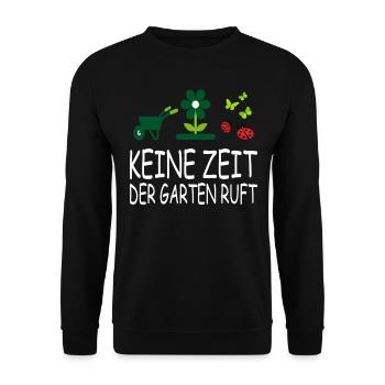 No Time The Garden Calls - Gardener Gift - Unisex Sweatshirt - black - Front - Alina (178cm) & Michal (187cm)