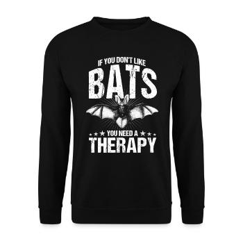 Chauve-souris Chauve-souris - Sweat-shirt Unisexe - noir - Devant - Alina (178cm) & Michal (187cm)