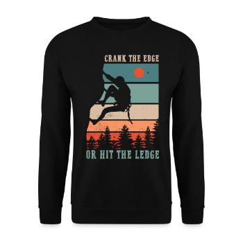 Climbing Rock Climbing Mountains - Unisex Sweatshirt - black - Front - Alina (178cm) & Michal (187cm)