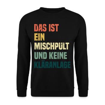 Das ist ein Mischpult und keine Kläranlage - Unisex Pullover - Schwarz - Vorne - Alina (178cm) & Michal (187cm)