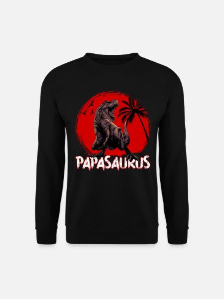 Dino Papa Papasaurus - Unisex Sweatshirt - black