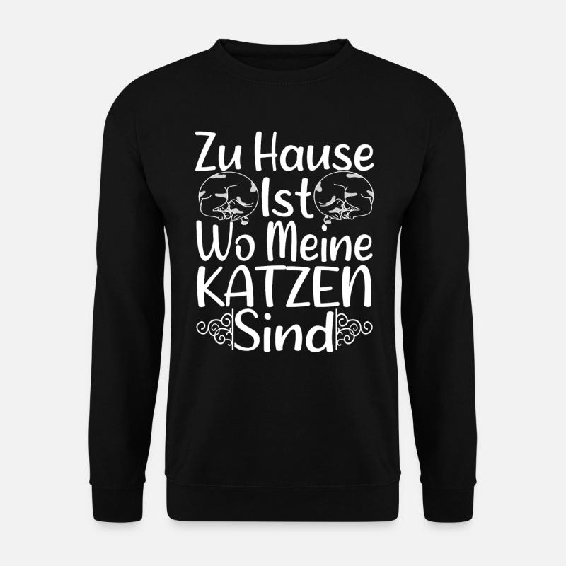 Katze Katzenfreund Katzenbesitzer Geschenk - Unisex Pullover - Schwarz