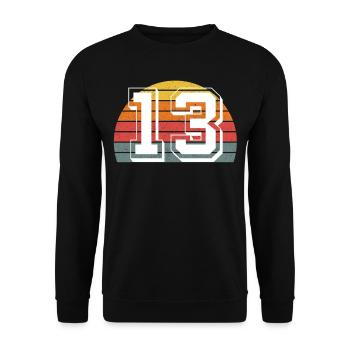 13 - Unisex Sweatshirt - black - Front - Alina (178cm) & Michal (187cm)