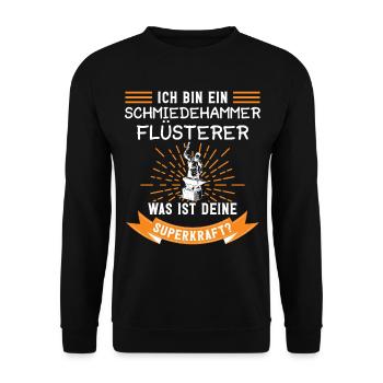 Schmiedekunst Waffenschmied Schmied - Unisex Pullover - Schwarz - Vorne - Alina (178cm) & Michal (187cm)