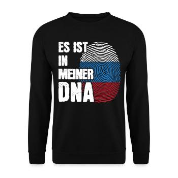 Russland DNA Russe Russin Geschenk Russisch - Unisex Pullover - Schwarz - Vorne - Alina (178cm) & Michal (187cm)