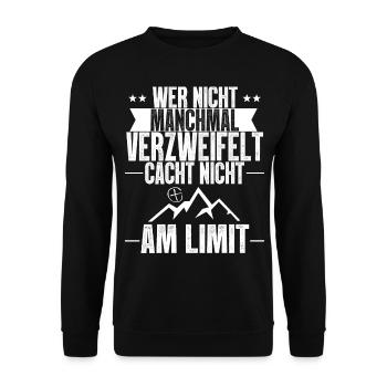 Geocaching Cacht nicht am Limit Cache Geocacher - Unisex Pullover - Schwarz - Vorne - Alina (178cm) & Michal (187cm)