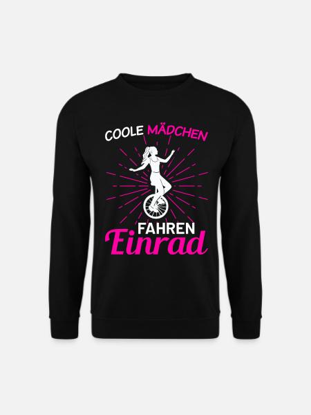 Coole Mädchen fahren Einrad - Unisex Pullover - Schwarz