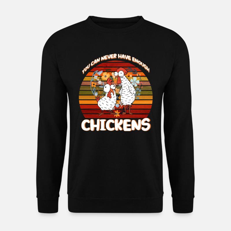 Landwirt Huhn Hühner - Unisex Pullover - Schwarz