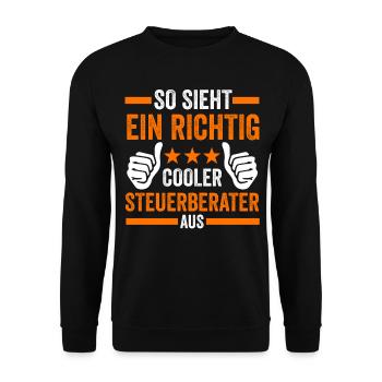 Steuerberater Steuererklärung - Unisex Pullover - Schwarz - Vorne - Alina (178cm) & Michal (187cm)