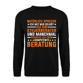 Steuerberater Steuerfachangestellter - Unisex Pullover - Schwarz - Vorne - Alina (178cm) & Michal (187cm)