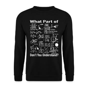 Mathematics Teacher Gift - Math Formulas - Unisex Sweatshirt - black - Front - Alina (178cm) & Michal (187cm)