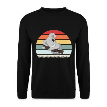 koala - Unisex Sweatshirt - black - Front - Alina (178cm) & Michal (187cm)