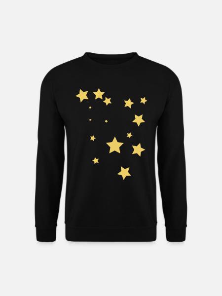 Gelbe Sterne - Unisex Pullover - Schwarz