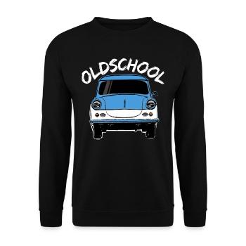 Allemagne de l’Est voiture Trabi Rétro Voiture Classique - Sweat-shirt Unisexe - noir - Devant - Alina (178cm) & Michal (187cm)