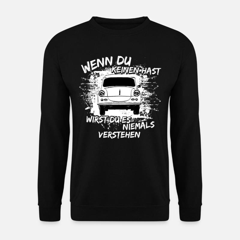 Ost Deutschland Auto Trabi Retro Oldtimer Auto - Unisex Pullover - Schwarz