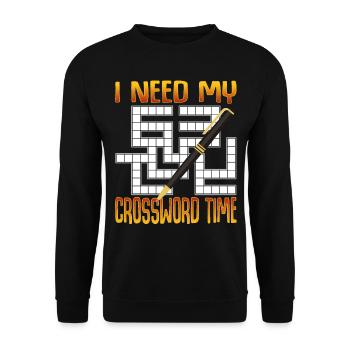 Crossword Puzzle Puzzle Swords Crossword Puzzle - Unisex Sweatshirt - black - Front - Alina (178cm) & Michal (187cm)