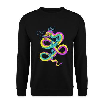 Pansexual Dragon Pan Pride Flag Pansexuality - Unisex Sweatshirt - black - Front - Alina (178cm) & Michal (187cm)