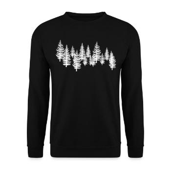 White Tree Trees - Unisex Sweatshirt - black - Front - Alina (178cm) & Michal (187cm)