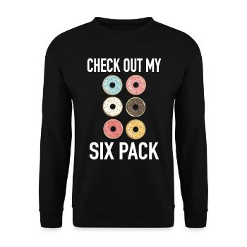 Check Out My Six Pack - Fitness Beit 6-Pack - Sweat-shirt Unisexe - noir - Devant - Alina (178cm) & Michal (187cm)