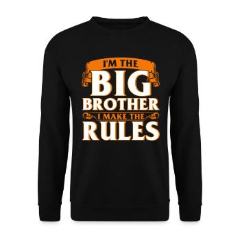 Older Brother Brother Brother - Unisex Sweatshirt - black - Front - Alina (178cm) & Michal (187cm)