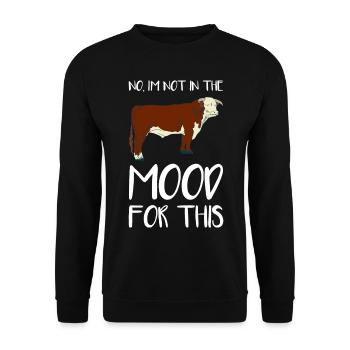 Drôle de vache rengaine sur le bétail comme cadeau - Sweat-shirt Unisexe - noir - Devant - Alina (178cm) & Michal (187cm)